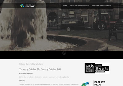 Clones Film Festival website design